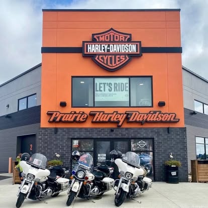 Prairie Harley-Davidson storefront in Regina, Saskatchewan